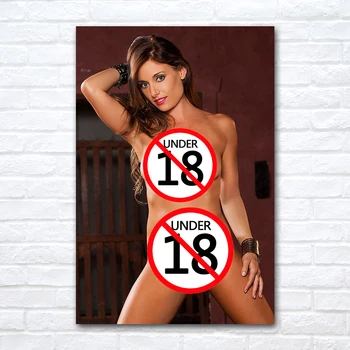 Плакат с сексуальной обнаженной девушкой, картина на холсте без цензуры и рамки, настенные картины 