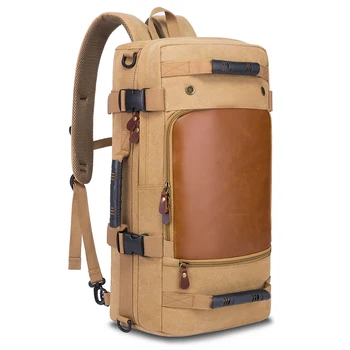 Винтажный холщовый рюкзак KAKA для мужчин и женщин, сумки через плечо для багажа большой емкости, рюкзаки, Мужской водонепроницаемый рюкзак
