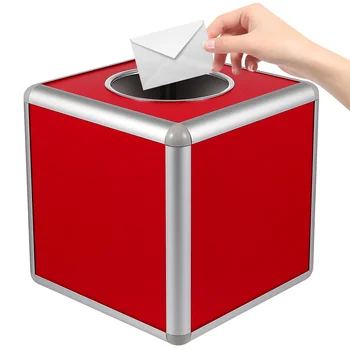 Коробка Лотерейный билет Лотерейные урны для голосования Квадратные билеты Пожертвование Большой контейнер для сбора средств Отверстие для хранения денег для вечеринки