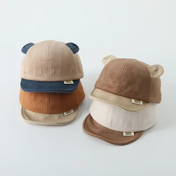 Осенняя детская бейсболка, милая и модная солнцезащитная кепка с мягкими полями для детей младшего возраста, весенний тренд детской шляпы