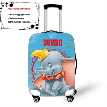 Защитный чехол для чемодана Disney Dumbo, дорожные аксессуары, чехол для тележки, эластичный защитный чехол от пыли,