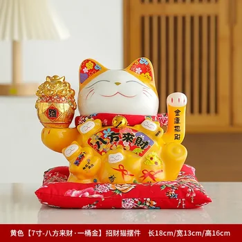 Богатая кошка электрическое пожатие руки открытие магазина крупных украшений большие японские керамические креативные подарки украшения кассы
