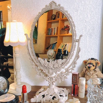 Интерьер дома, Винтажные декоративные зеркала, Роскошные стены в комнате, Эстетичные Милые декоративные зеркала, фанки Espejo Room Decor YN50DM