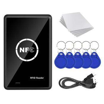 RFID NFC Копировальный Аппарат Дубликатор 13,56 кГц Брелок NFC Считыватель Смарт-Карт Писатель 13,56 МГц Зашифрованный Программатор USB UID T5577 Аксессуары