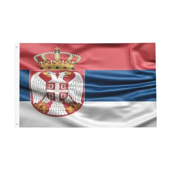 Православный Флаг Сербии Внутренний и Наружный Баннер Украшение из полиэстера Двухсторонние флаги размером 2x3 3x5 4x6 5x8 ФУТОВ