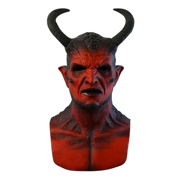 Икари-Демон, Латексная Маска Дьявола, Реалистичный Подарок для Розыгрыша, жуткая игрушка