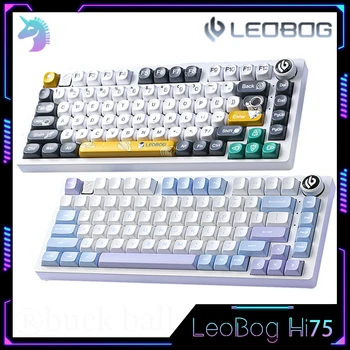 Механическая клавиатура Leobog Hi75 Проводные Клавиатуры Игровая Клавиатура 75% Прокладка 81 Клавиша RGB С Возможностью горячей замены Геймерские клавиатуры