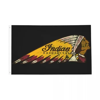 Ретро индийские Мотоциклы, знак, флаг, Двусторонний наружный баннер, декор стен в любую погоду в домашней комнате общежития