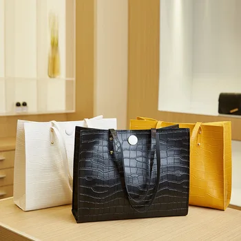 Высококачественная женская сумка в стиле ретро с крокодиловым узором, роскошная сумка через плечо, фирменный дизайн, сумка-тоут, женская сумка из искусственной кожи подмышками