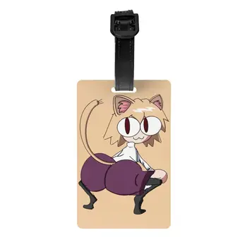 Аниме Девушка-кошка Neco Arc Багажная бирка для чемодана, чехол для защиты багажа, Идентификационная этикетка