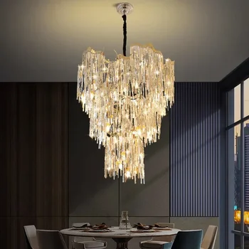 Скандинавский декор для дома, столовая, подвесной светильник, внутреннее освещение, хрустальная лампа, подвесная люстра, светильники для гостиной