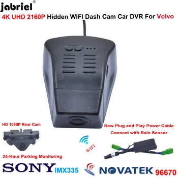 Новый 4K Wifi Автомобильный Видеорегистратор Dash Cam Двухобъективный Видеомагнитофон 2160P Driving Recorder 24H Автомобильные Камеры для Volvo XC90 B5 B6 2022 2023 2024