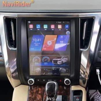 12,1-дюймовый Автомобильный Радиоприемник с Вертикальным Экраном Для Toyota Vellfire Для Toyota Alphard 30 2015 GPS Carplay Android 13 Мультимедийный Видеоплеер
