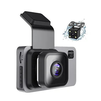 Автомобильная Видеорегистраторная Камера 1080P HD, Передняя и Задняя WiFi Видеорегистраторы с 3-дюймовым IPS экраном, Ночное Видение, Парковочный Монитор, Циклическая запись