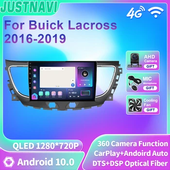 JUSTNAVI QLED Для Buick Lacorss 2016-2019 Android 10 Автомобильный Радиоприемник Мультимедиа 4G WIFI DSP GPS Навигация Видеоплеер 2 Din Без DVD
