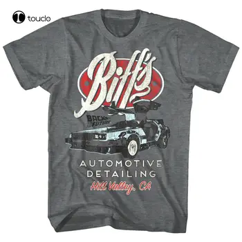 Мужская футболка Back To The Future Biffs Automotive Hill Valley California Delorean Tee Shirt унисекс