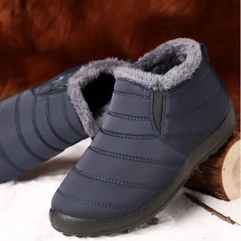Зимние мужские ботинки, повседневная обувь, мужские зимние кроссовки на открытом воздухе, мужская обувь на платформе, Водонепроницаемые ботильоны, Рабочие ботинки, Обувь
