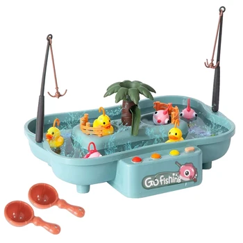 Настольная игра для рыбной ловли с циркуляцией воды, игровой набор для рыбной ловли на утку, игрушка, электронная игрушка, рыболовный набор для малышей, мальчик, девочка