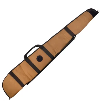 53-дюймовый кожаный брезентовый чехол для ружья с оптическим прицелом, мягкая сумка для переноски, складывающаяся сумка для оружия цвета Хаки