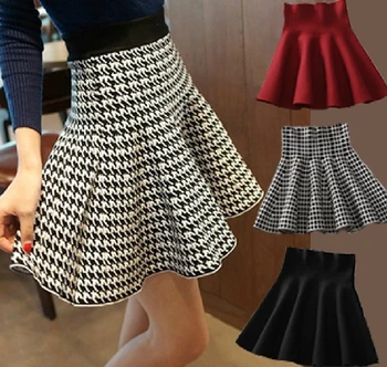 Осенне-зимние юбки в европейском и американском стиле, женские плиссированные юбки с бюстом, женская короткая юбка, нижняя юбка трапециевидной формы