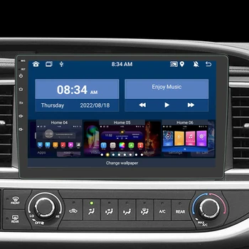 10-дюймовое автомобильное радио, совместимое с Bluetooth, беспроводное Carplay Android Auto FM-радио HD Портативная автомобильная стереосистема с сенсорным экраном и GPS-навигацией