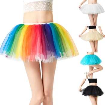 Разноцветный костюм для девочек Гавайского размера, радужное платье-пачка для маленьких девочек, платье-пачка для девочек, плиссированные короткие юбки, бальное платье для балетной вечеринки