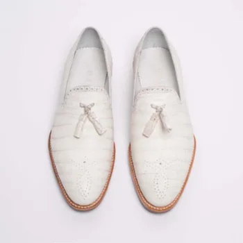 sanyeshechip/ мужские модельные туфли, мужская официальная обувь, обувь из крокодиловой кожи для мужчин