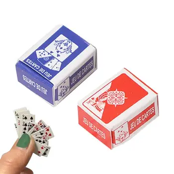 Мини-Новый Покер Маленькие Игральные Карты 1,5x1 см Семейная Игра Для Путешествий Забавный Покер Супер Мини Пальчиковый Набор Покерных Карт Дропшиппинг