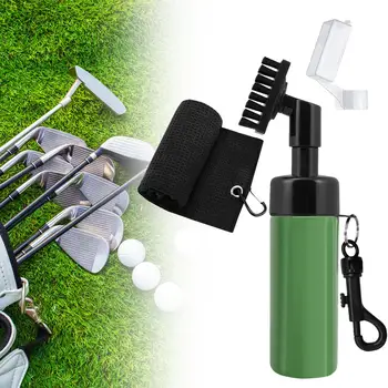 Щетка для чистки клюшек для гольфа с зажимом, полотенце для гольфа, портативный распылитель для воды