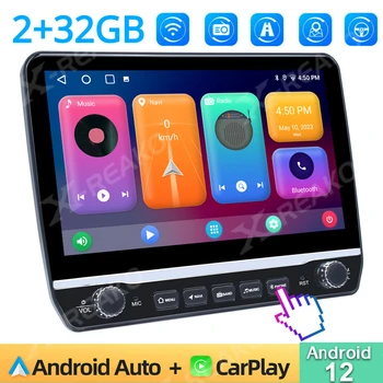 X-REAKO 2DIN 10,1-Дюймовый GPS Автомобильный Радиоприемник Стерео Универсальный Мультимедийный Плеер WiFi Беспроводной CarPlay Auto Android12 BT IPS Сенсорный Экран