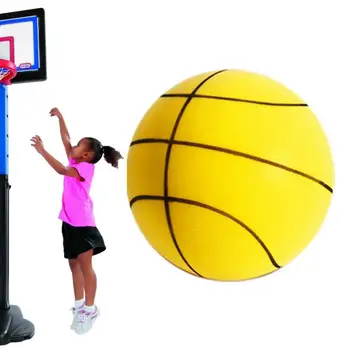 Бесшумный баскетбольный мяч без покрытия из пенопласта высокой плотности Гибкий и легкий Бесшумный баскетбольный мяч с высокоэластичным бесшумным мячом для