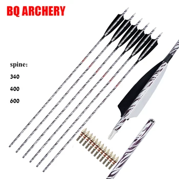 12шт Linkboy Archery Carbon Arrow Spine 340 400 32 