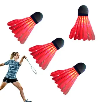 Осветительная головка для бадминтонного мяча, светящийся красочный волан, спортивные развлечения на открытом воздухе, ночной тренировочный мяч
