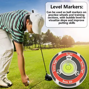Двусторонний считыватель для гольфа Golf Green, металлический маркер для мяча для гольфа 1,57 дюйма