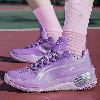 Мужская Женская баскетбольная обувь, легкие дышащие кроссовки, нескользящая стильная спортивная обувь Унисекс для тенниса