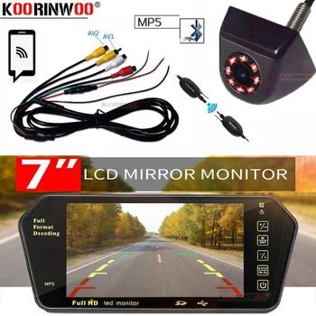 Koorinwoo 2.4 G Беспроводной медиаплеер Bluetooth Mp5 Автомобильный монитор TFT LCD USB/SD слот AHD Автомобильная камера заднего вида Парковочный комплект