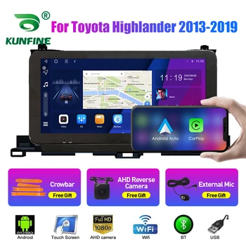 10,33 Дюймовый Автомобильный Радиоприемник Для Toyota Highlander 2013-2019 2Din Android Восьмиядерный Автомобильный Стерео Навигационный Плеер QLED Экран Carplay