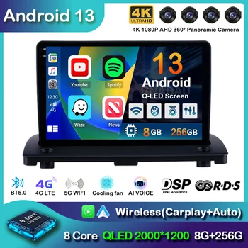 Android 13 Carplay Auto WIFI + 4G Автомагнитола для VOLVO XC90 2004-2013 2din Мультимедийный Видеоплеер GPS Навигация DSP 2 Din Стерео