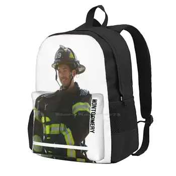 Станция 19-Трэвис Монтгомери-Джей Хейден Дизайн рюкзака с 3D-принтом Студенческая сумка Станция 19 Эррера Пожаротушение Пожарная часть