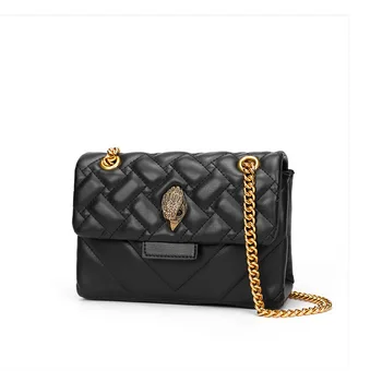 Новый модный дизайн, Летняя Мини-черная женская сумка с Орлиной головой, Соединительная сумка через плечо, Лоскутная сумка через плечо 12