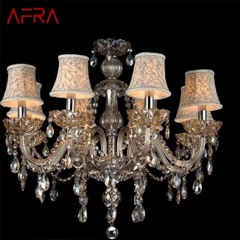 AFRA Современная роскошная люстра Светодиодные хрустальные подвесные светильники для дома отеля виллы зала