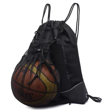 Портативный баскетбольный рюкзак на шнурке, сетчатая сумка для футбола, сумки для хранения волейбольных мячей, спортивная сумка для путешествий на открытом воздухе