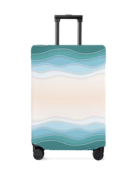 Градиентный Геометрический Минималистичный абстрактный чехол для багажа, эластичный защитный чехол для багажа, пылезащитный чехол для 18-32-дюймового дорожного чемодана