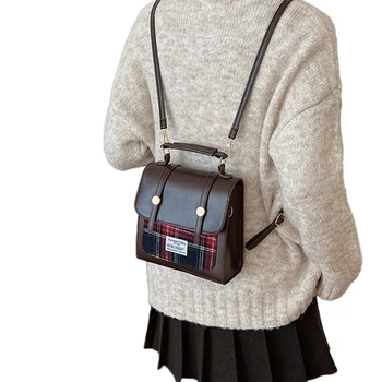 Рюкзак 2023 года, универсальная винтажная сумка-тоут JK Uniform, сумка через плечо с двойным ремнем, рюкзак большой емкости для женщин