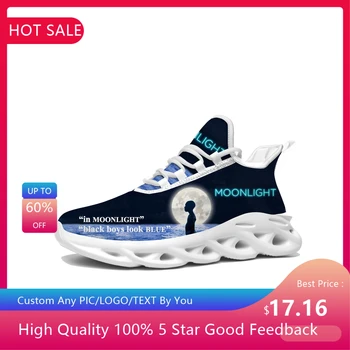 Кроссовки Moonlight Movie на плоской подошве, мужские и женские спортивные кроссовки, высококачественные кроссовки, сетчатая обувь на шнуровке, обувь на заказ
