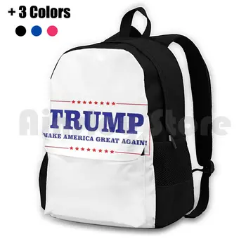 Трамп Открытый Походный рюкзак Водонепроницаемый Кемпинг Путешествия Трамп Президент 2016 Новая Америка Красный пузырь, хорошо промокающий, прохладный