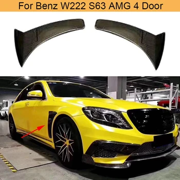 Накладка на боковое крыло бампера из углеродного волокна для Mercedes-Benz S Class W222 S63 AMG 4 двери 2018 - 2021 Наклейка на передние боковые крылья