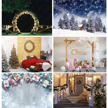 Рождественский фон для фотосъемки SHENGYONGBAO, Снеговик, рождественская елка, Фоны для реквизита фотостудии SDSD-05