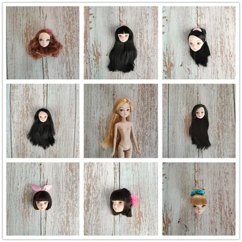 1/6 27 см кукла barbi head подарок для девочки коллекционная игрушка с волосами обновление макияжа детской головы dongcheng