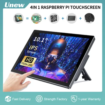 Unew 10,1-дюймовый монитор с сенсорным экраном Raspberry PI 1920x1200 IPS-дисплей HDMI Type-C Совместим с xbox серии s Pi 5/4B/3B/3A +